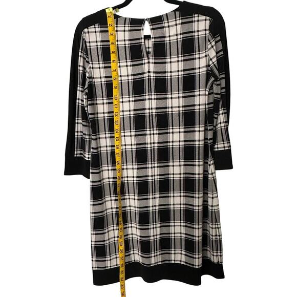 MICHAEL KORS Black and White Plaid Pullover Mini Dress 60s Style (P\M) - Picture 9 of 14